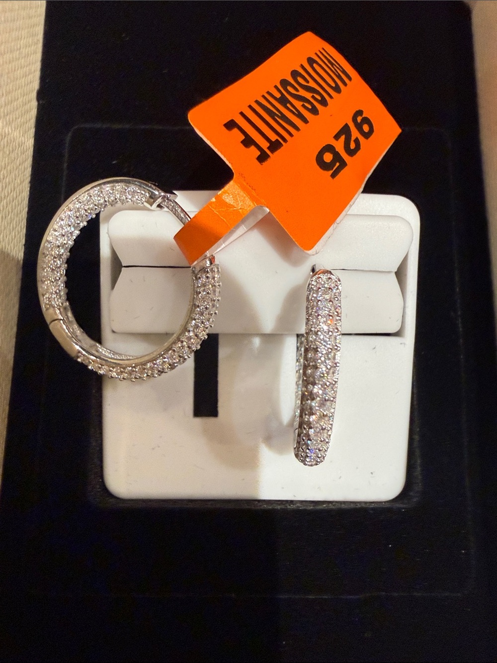 Sterling Silver Moissanite Pavé Hoop Earrings - 2.0 CTW